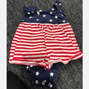 Carter's Red and Blue Starry Striped One Piece